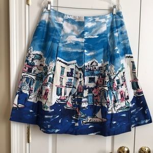 Mediterranean Watercolor Skirt